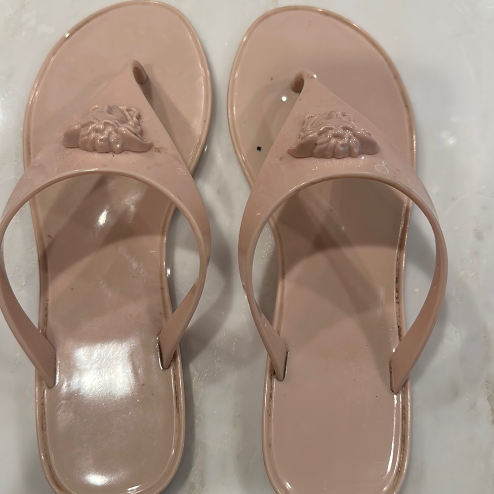 Versace rubber blush color slides . Size 38